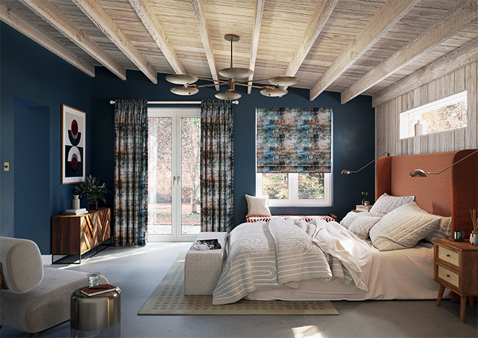 Nebula, Petrol - Twist&Fit Roman Blind - Image 8